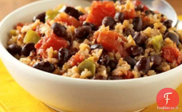 Cajun Fagioli neri e riso integrale