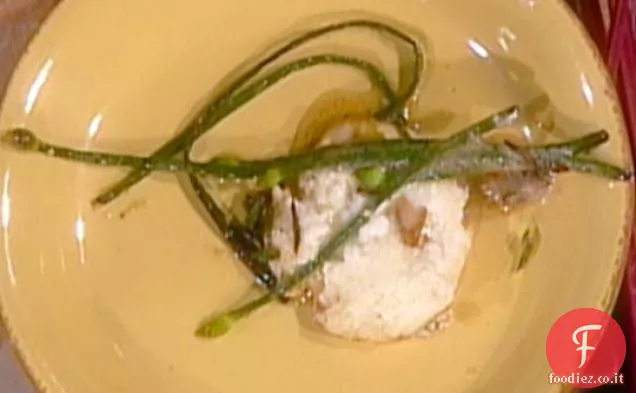 Gnocchi Grandi con Fiori di Erba Cipollina: Gnocchi con la Erba Cipollina Fiorisce