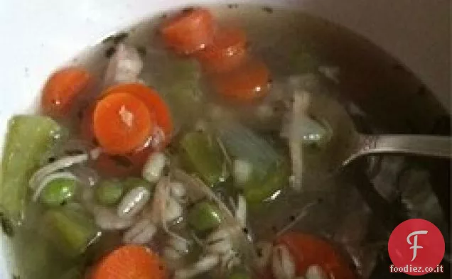 Zuppa di tacchino d'orzo abbondante