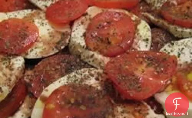 Insalata di Pomodoro Mozzarella con Riduzione Balsamica