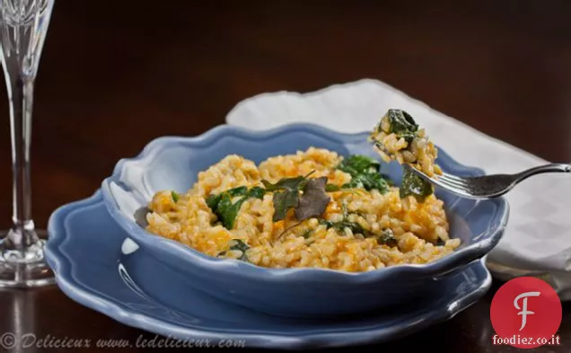 Risotto di zucca e Spinaci