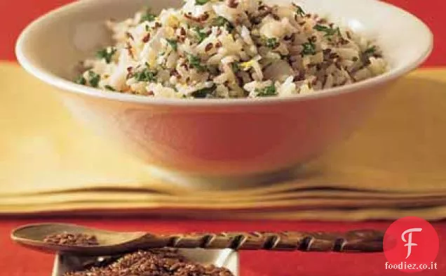 Coriandoli di riso Pilaf con tostato semi di lino