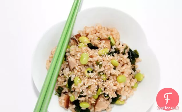 Riso con Edamame e verdure di mare