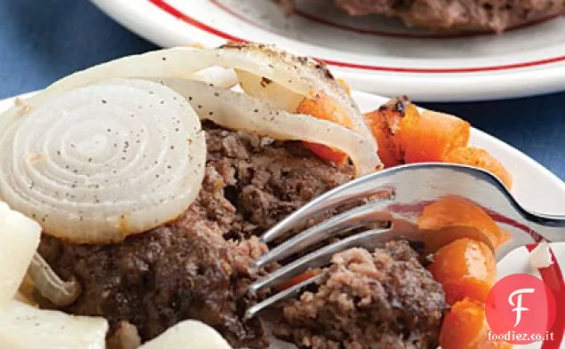 Bistecca e verdure del povero uomo