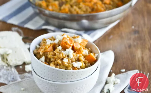 Risotto di Farro di Patate Dolci e Gorgonzola
