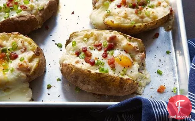 Patate Farcite alla Carbonara con Pancetta Croccante