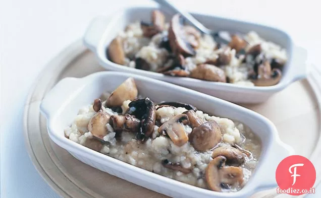 Risotto misto di funghi al forno