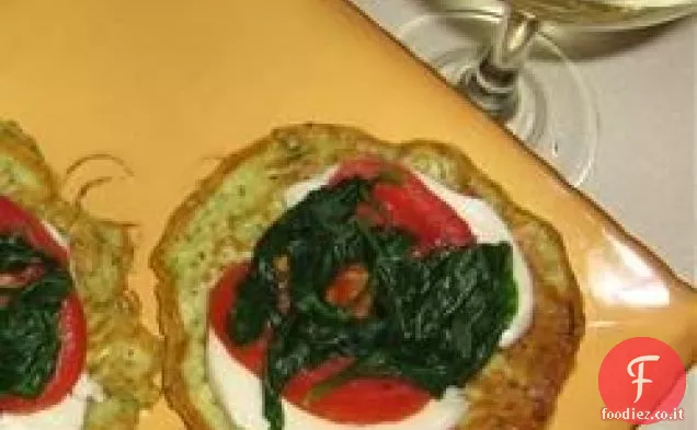 Frittelle di zucchine con Mozzarella fresca e Pomodoro