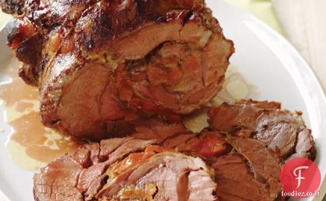 Coscia d'Agnello alla griglia ripiena di albicocche