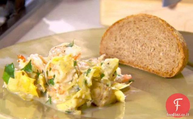 Scampi di Gamberi con Carciofi