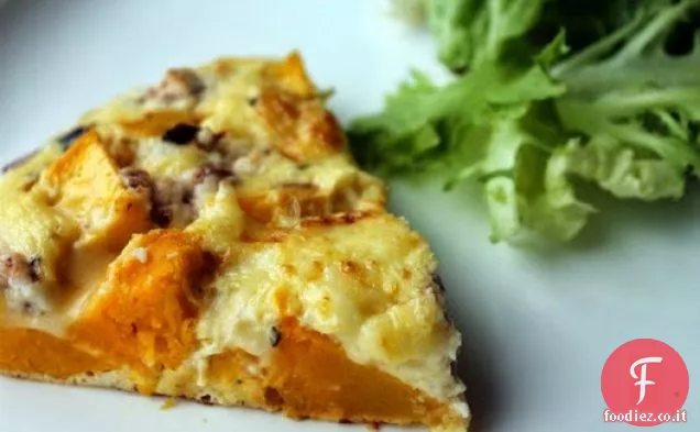 Frittata di Zucca Arrosto, Cipolla rossa e Formaggio di Capra
