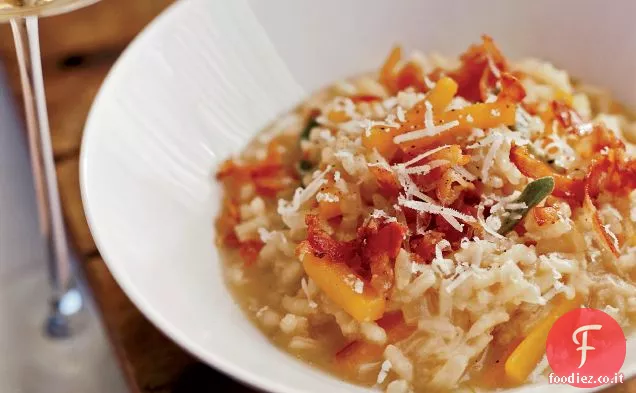 Risotto alla zucca con Pancetta croccante