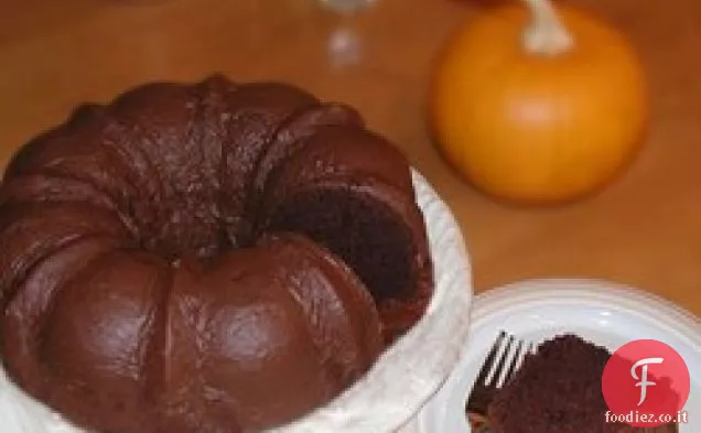Facile cioccolato Bundt torta glassa
