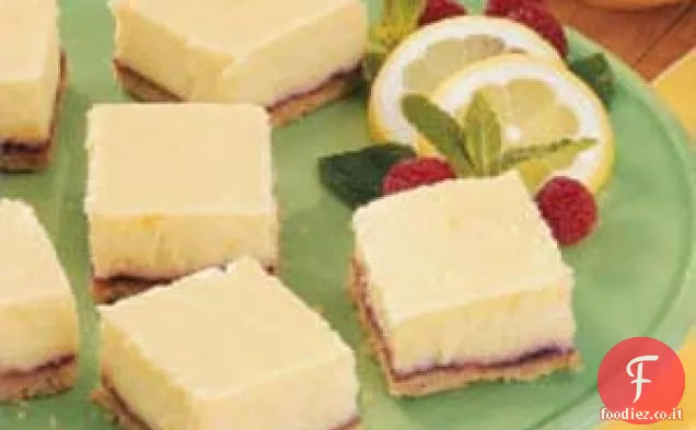 Quadrati di cheesecake al limone