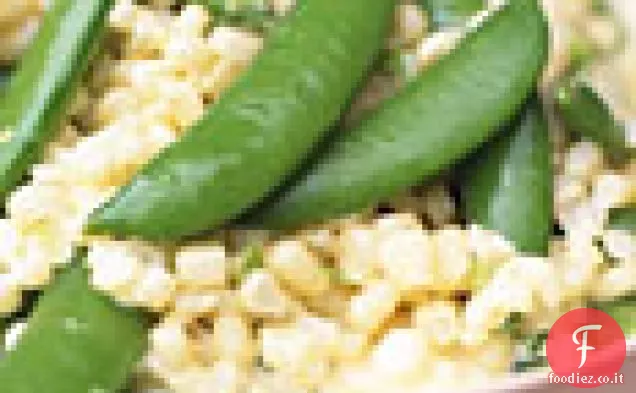 Mais cremoso con zucchero Piselli e scalogno