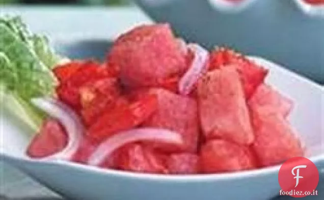 Insalata di pomodori anguria con condimento balsamico