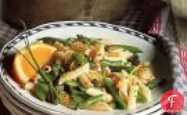 Asparagi primaverili e insalata di penne ai piselli