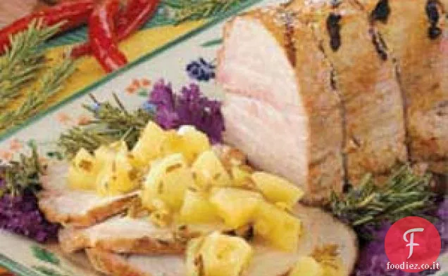 Arrosto di maiale al rosmarino alla griglia