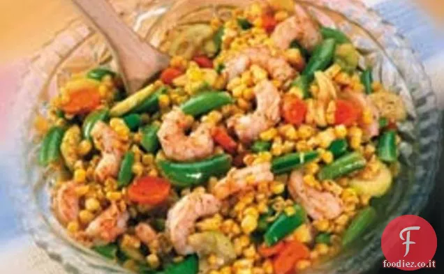 Northwoods Gamberetti e insalata di verdure del raccolto