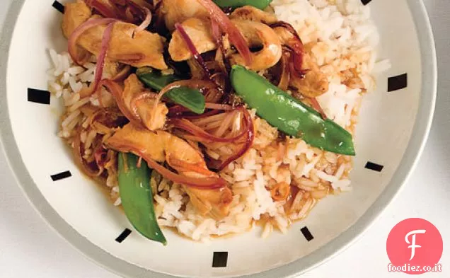 Piccante arancione pollo Stir-fry