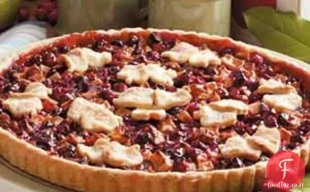 Crostata di mirtilli rossi alla mela