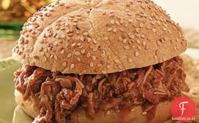 Panini di maiale con salsa barbecue Root Beer