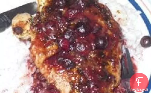 Pollo al rosmarino con salsa di mirtilli