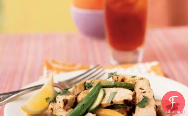 Pollo alla griglia e insalata di limone