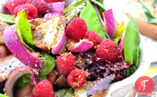 Dolce N ' piccante Insalata di lamponi con miele Vinaigrette
