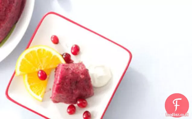 Muffa di gelatina di mirtillo e ananas