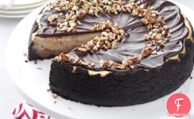 Cheesecake glassato al cioccolato