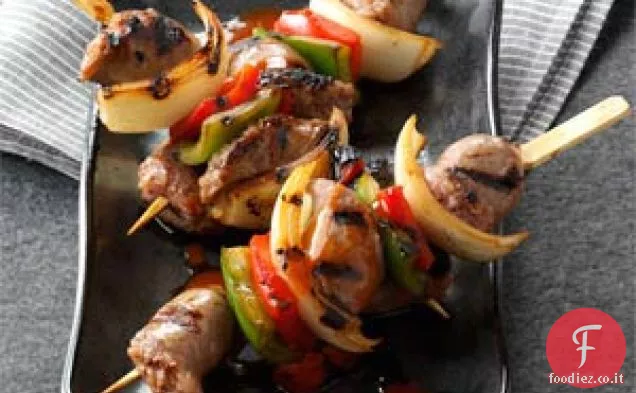 Spiedini di Bourbon Brat
