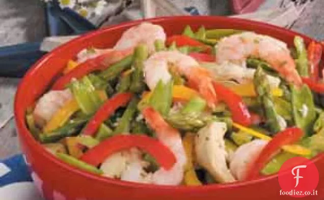 Insalata di gamberi di verdure