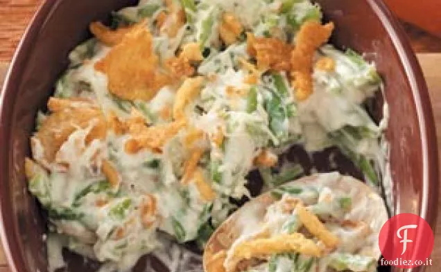 Casseruola cremosa di fagioli verdi