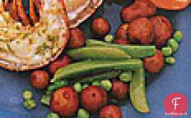 Piselli saltati e patate piccole