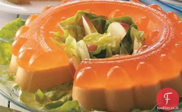 Insalata di gelatina all'arancia speziata