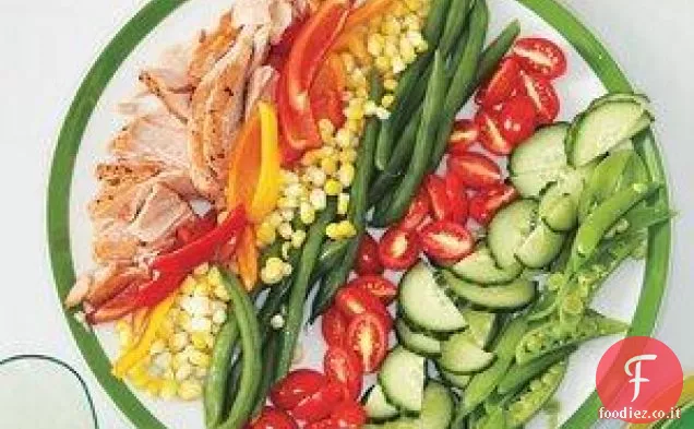 Insalata di salmone a strisce