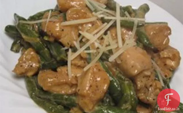 Pollo divino con fagiolini