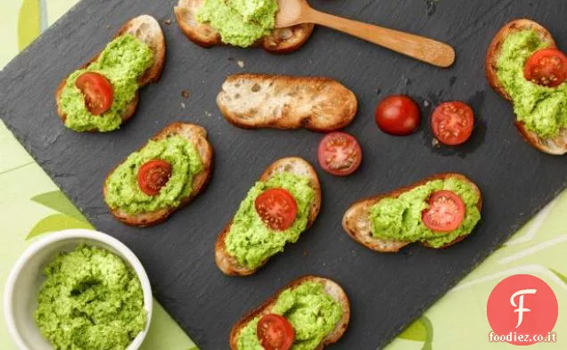Crostini al Pesto di piselli