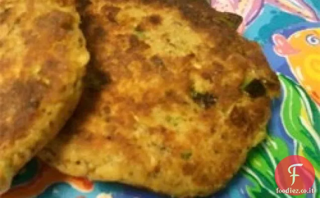 Hamburger di crocchette di salmone