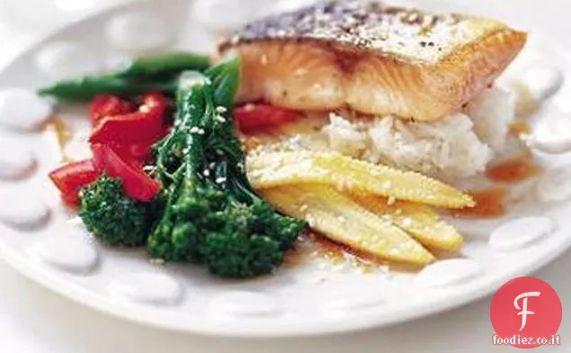 Salmone con salsa di soia dolce