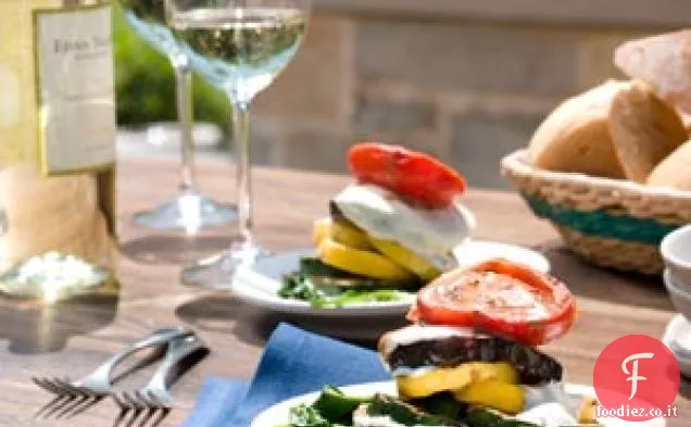 Alla griglia di verdure e formaggio di capra Napoleoni