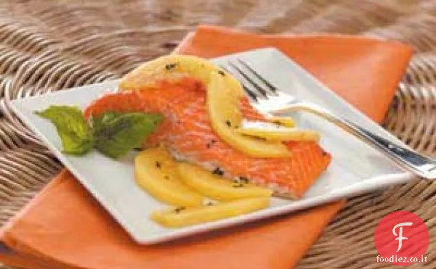 Salmone alla griglia con Nettarine