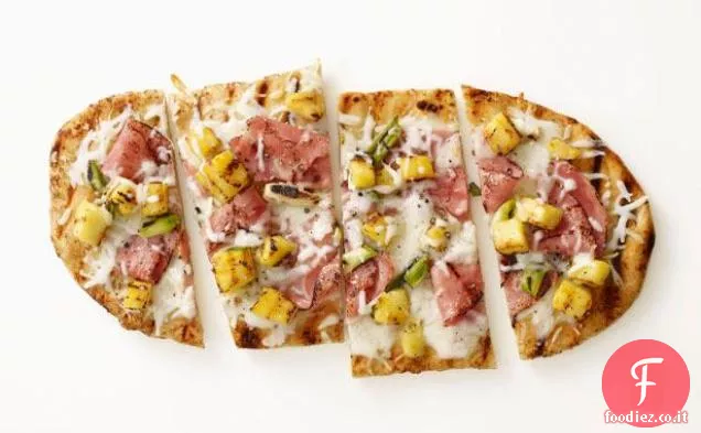 Pizza hawaiana alla griglia