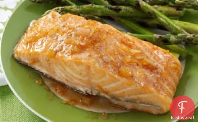 Salmone glassato agli agrumi e spezie