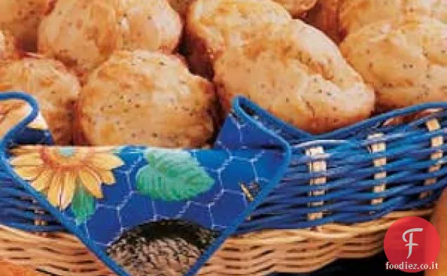 Muffin al cheddar di papavero