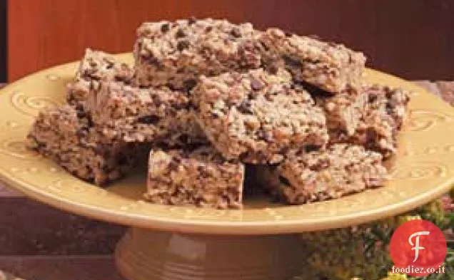 Barrette di granola con gocce di cioccolato al burro di arachidi