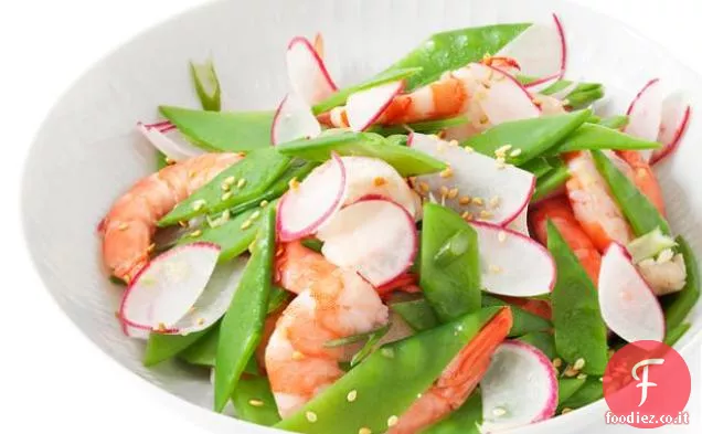 Insalata di gamberetti e piselli