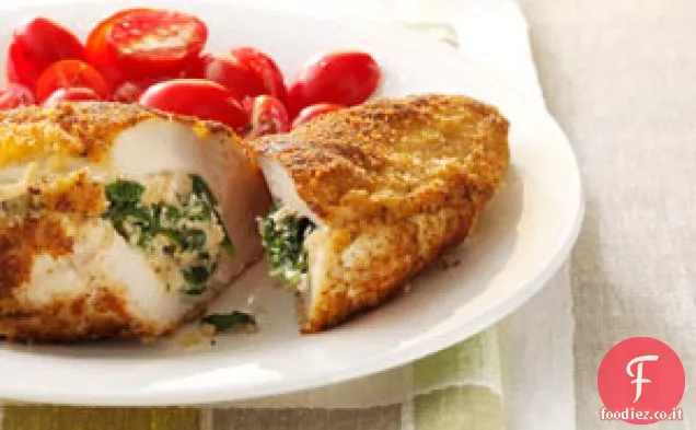 Tasche di pollo ripiene di spinaci