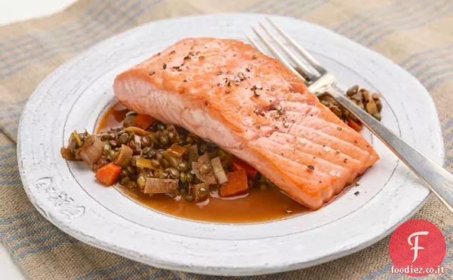 Salmone con Lenticchie